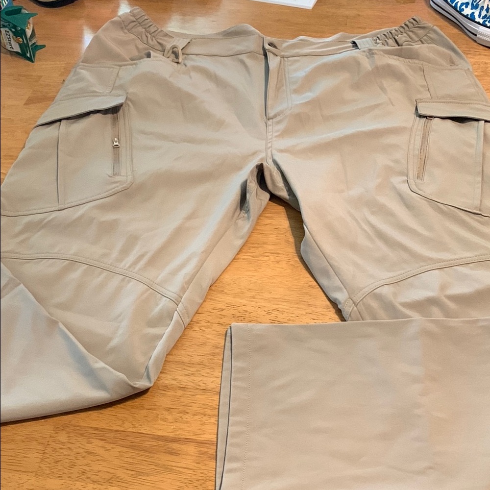 Tan Cargo Pants with Rugged Cotton Blend